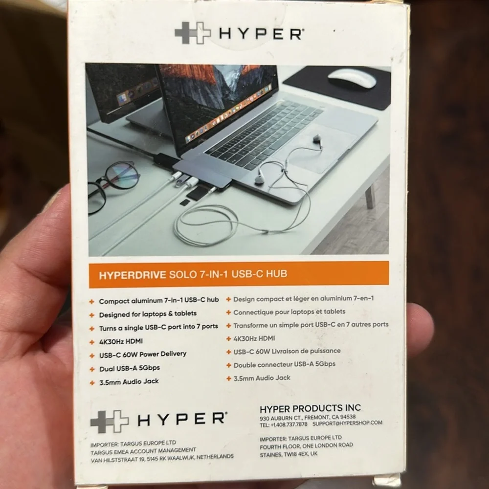 COPY - Hyper - GN21D-GRAY HyperDrive 7-Port Universal USB-C Hub - USB-C Docking…